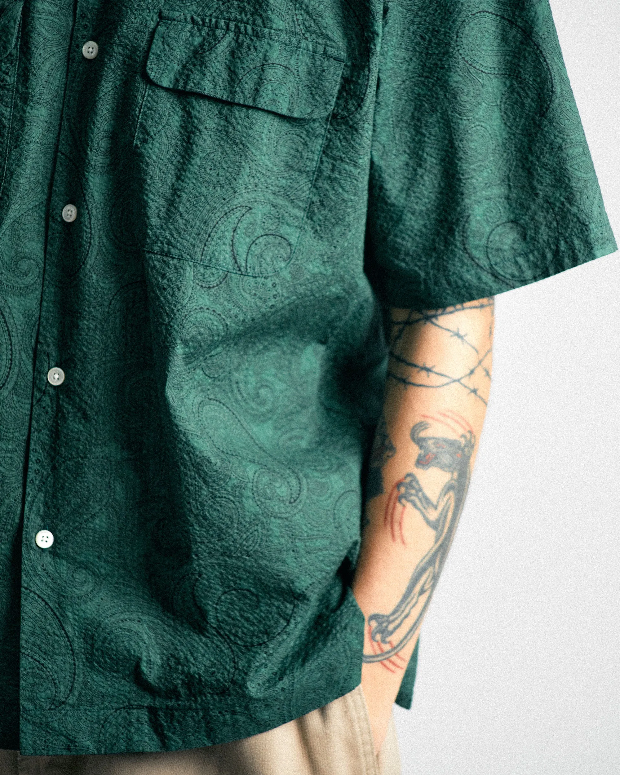 Sam Paisley Short Sleeve Shirt Green