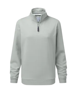 Sennen Cove Quarter Zip Sweatshirt - Aqua Grey