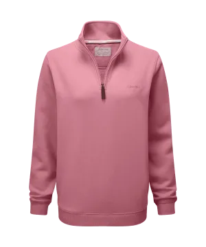 Sennen Cove Quarter Zip Sweatshirt - Dark French Rose
