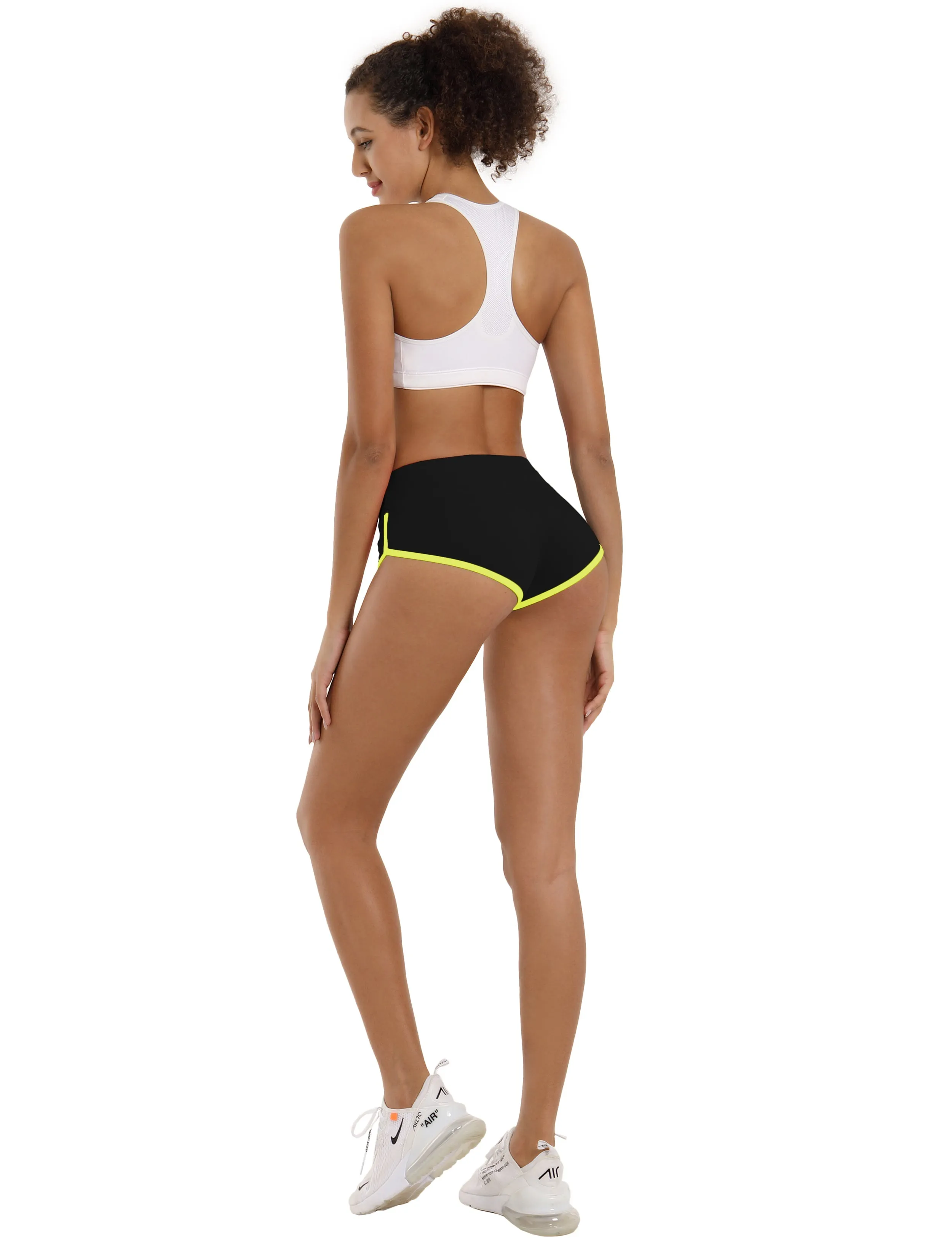 Sexy Booty Running Shorts black_fluorescentyellow_Running