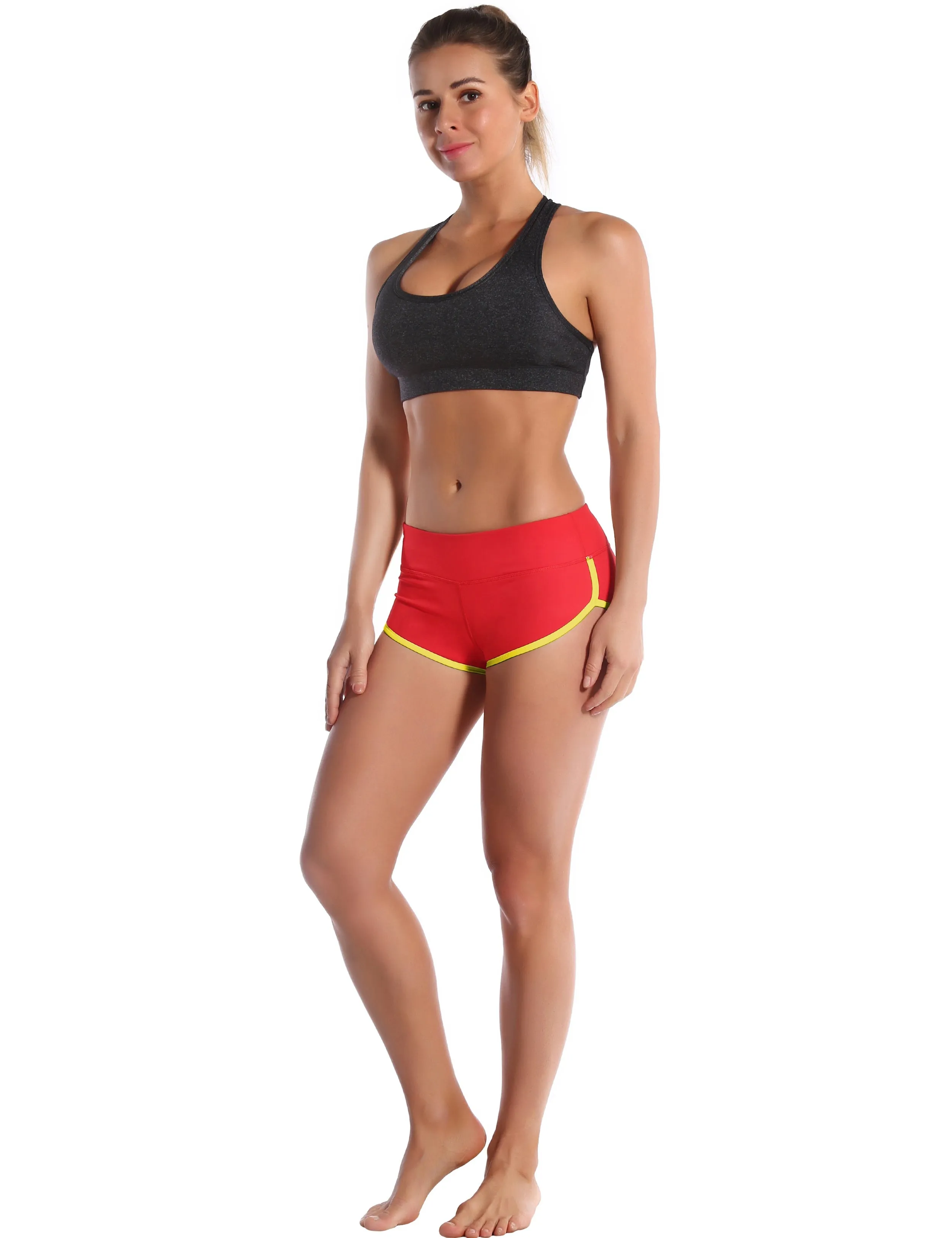 Sexy Booty Running Shorts scarlet_fluorescentyellow_Running