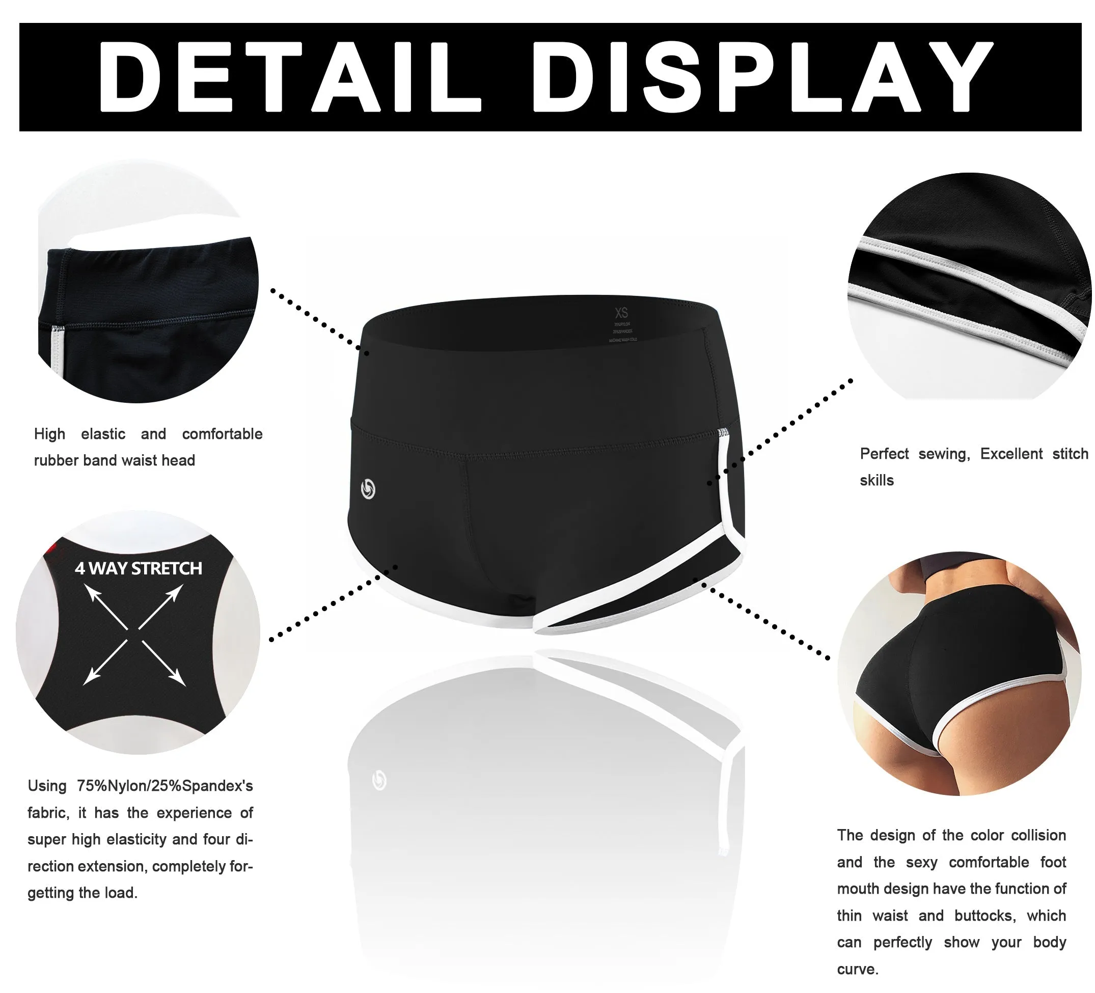 Sexy Booty Running Shorts shadowcharcoal_Running