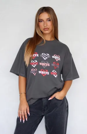 She's Too Nice Oversized Tee Charcoal