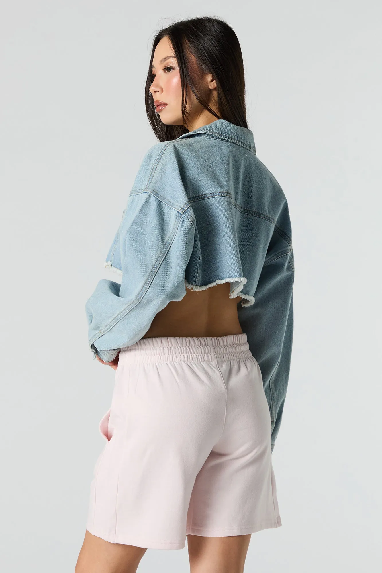 Short en molleton à taille coulissante