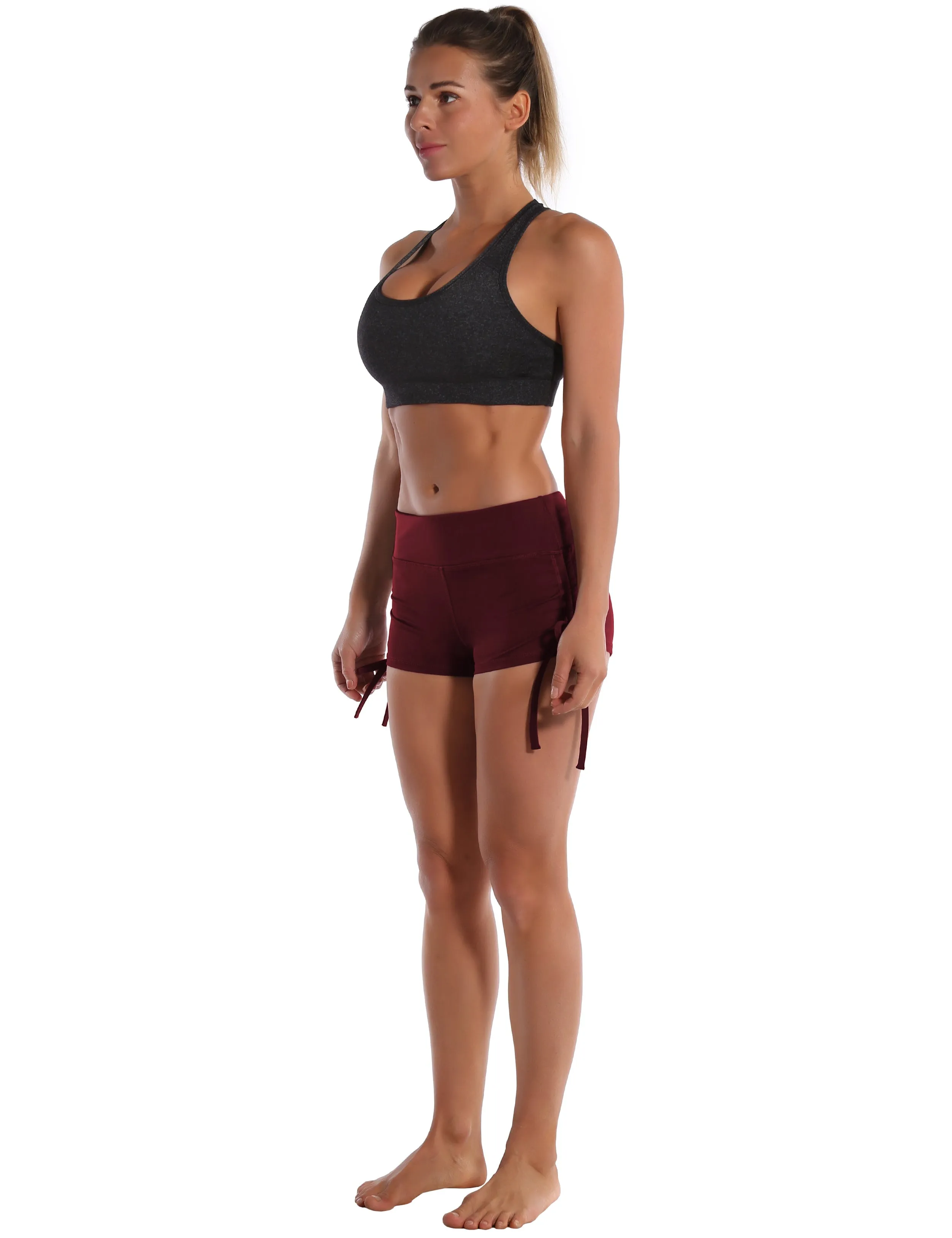 Side Drawstring Hot Shorts cherryred_Running