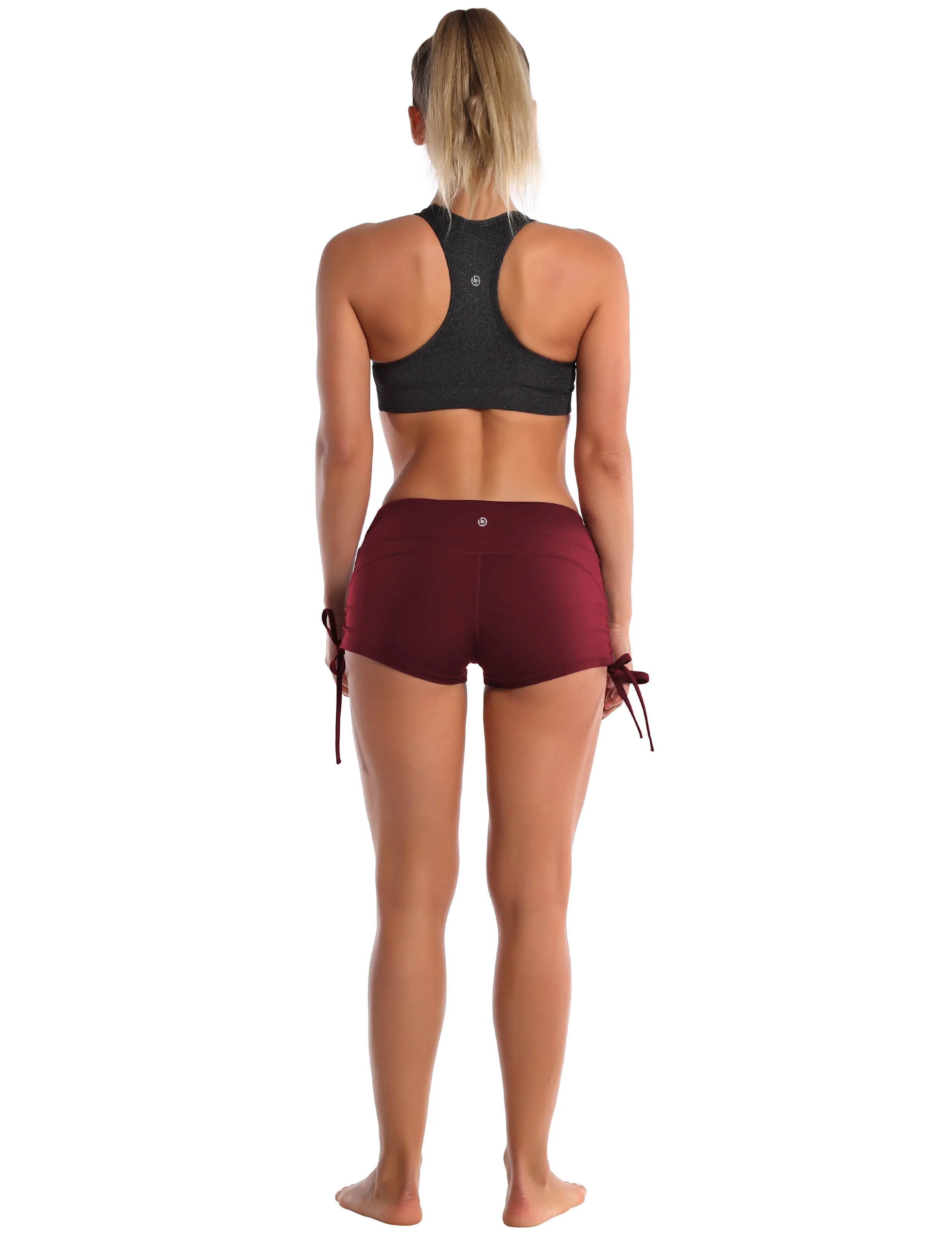 Side Drawstring Hot Shorts cherryred_Running
