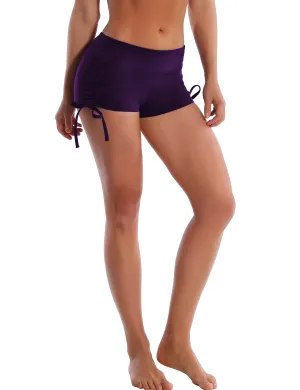 Side Drawstring Hot Shorts eggplantpurple_Running
