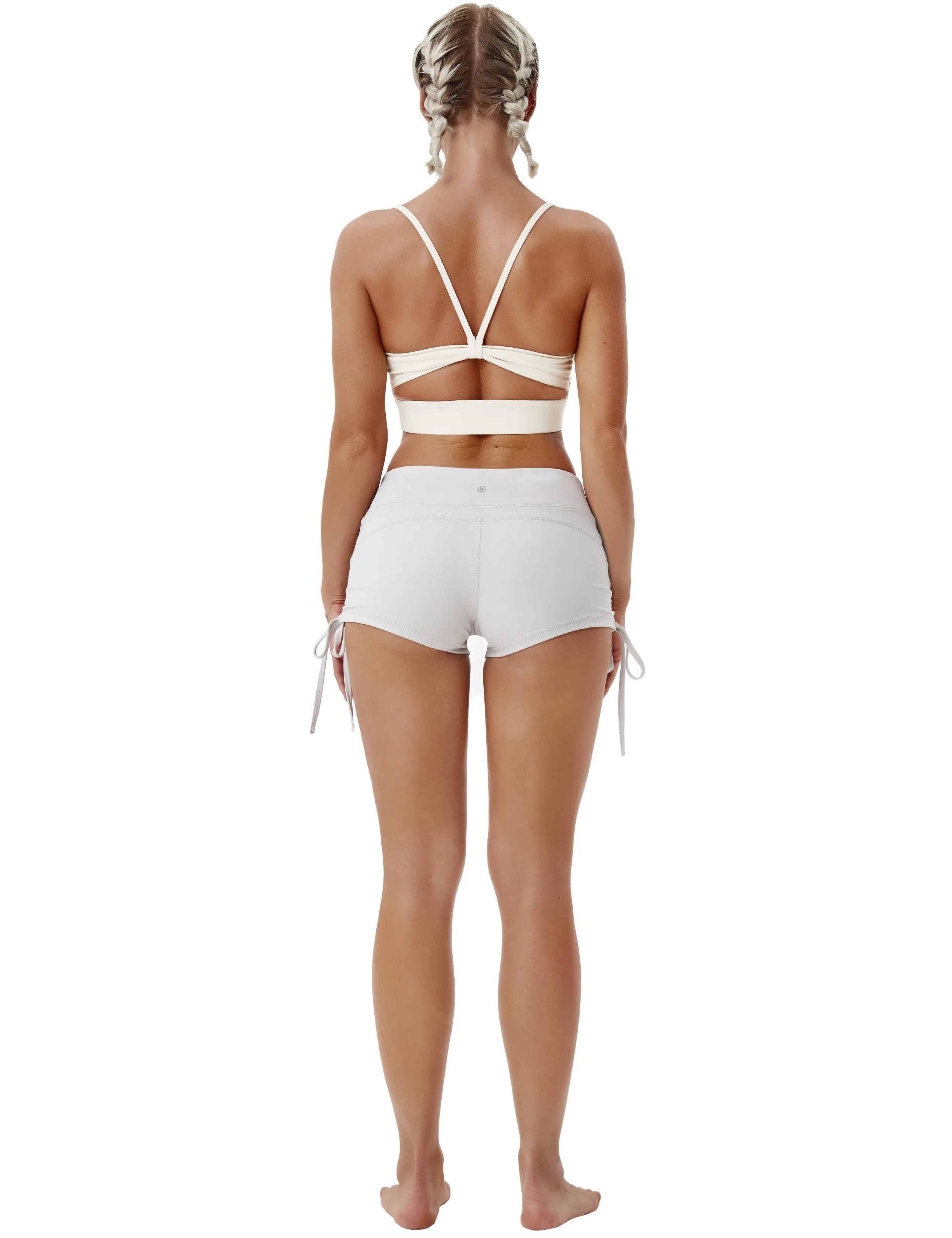 Side Drawstring Hot Shorts lightgray_Running