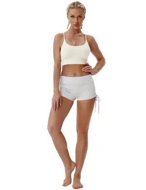 Side Drawstring Hot Shorts lightgray_Running
