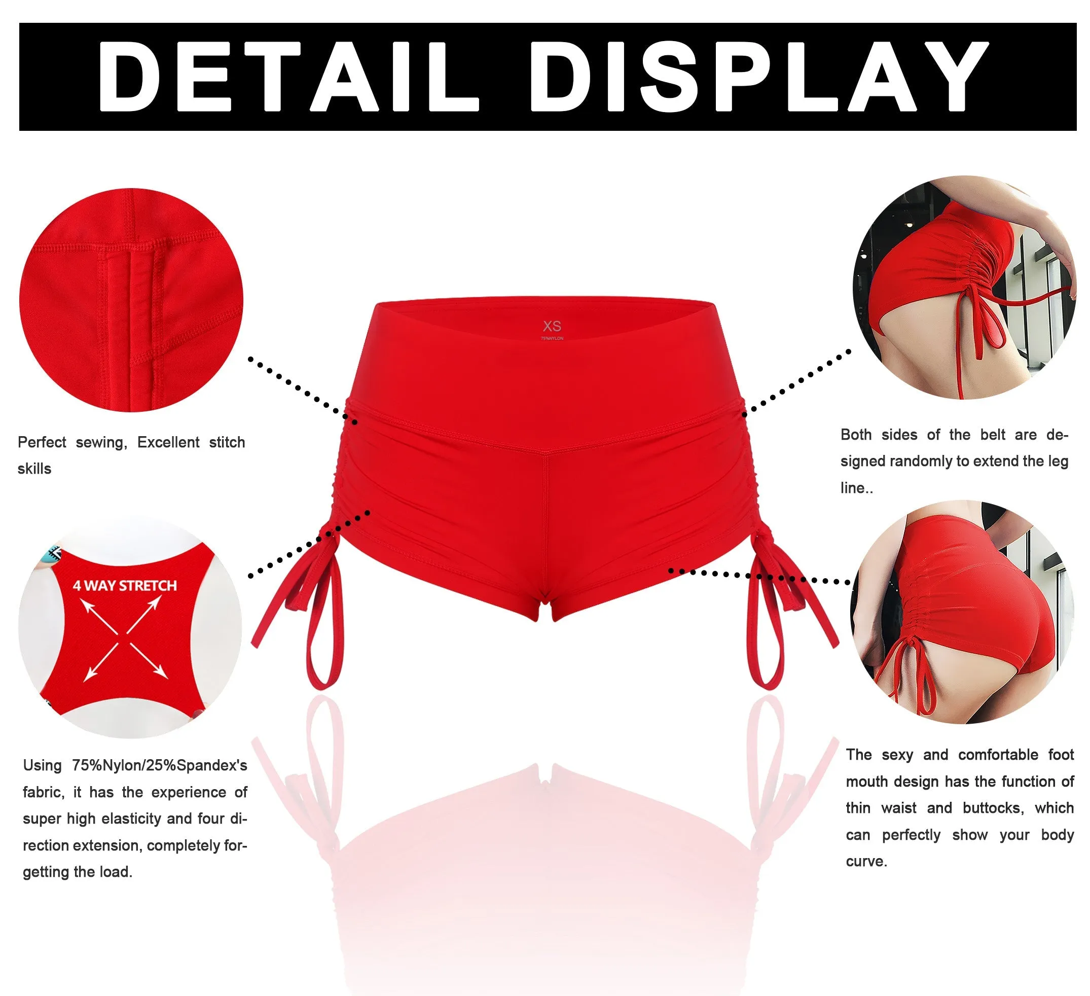 Side Drawstring Hot Shorts shadowcharcoal_Running
