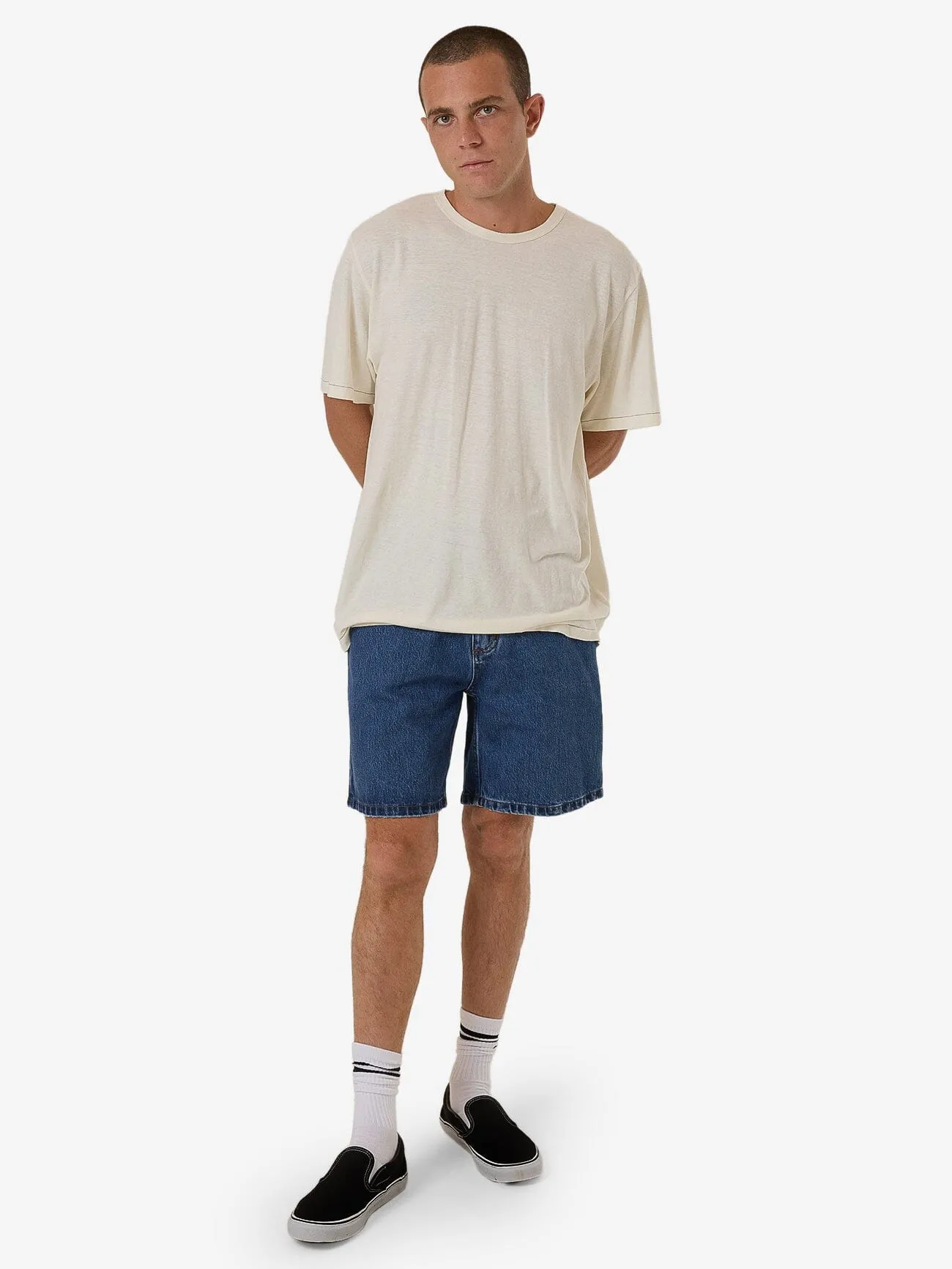 Slacker Denim Short - Double Rinsed Blues