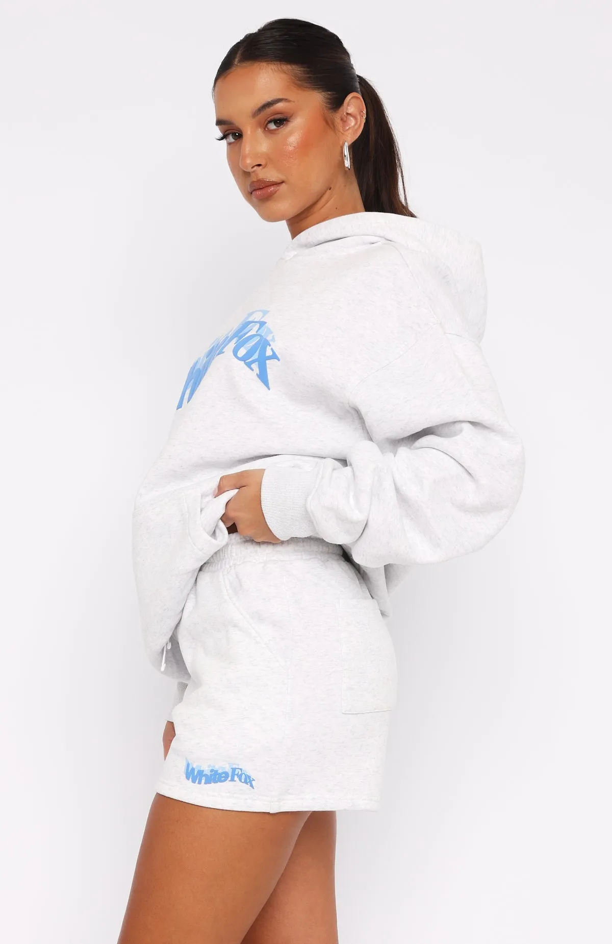 So Wavy Oversized Hoodie Grey Marle