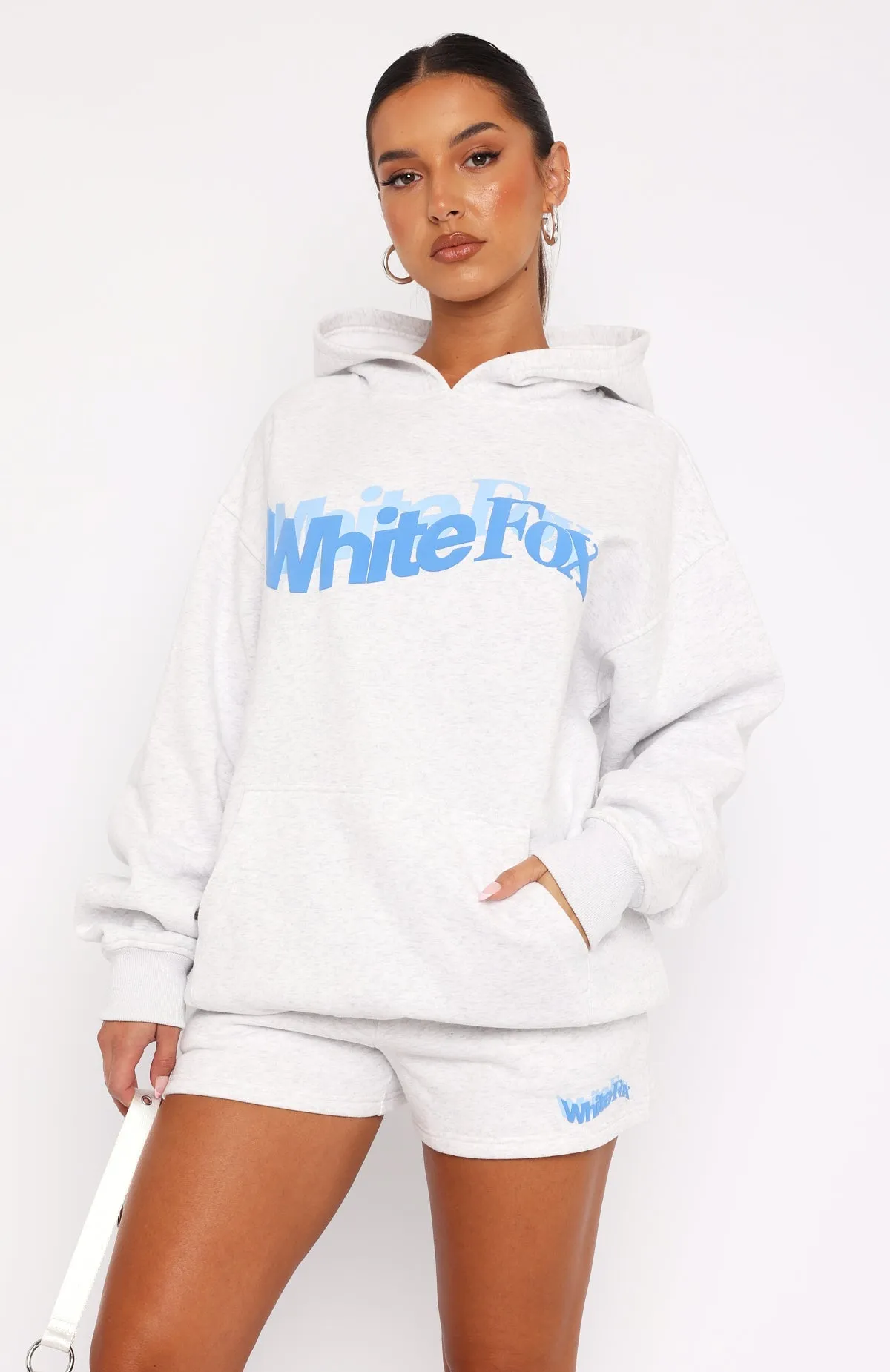 So Wavy Oversized Hoodie Grey Marle