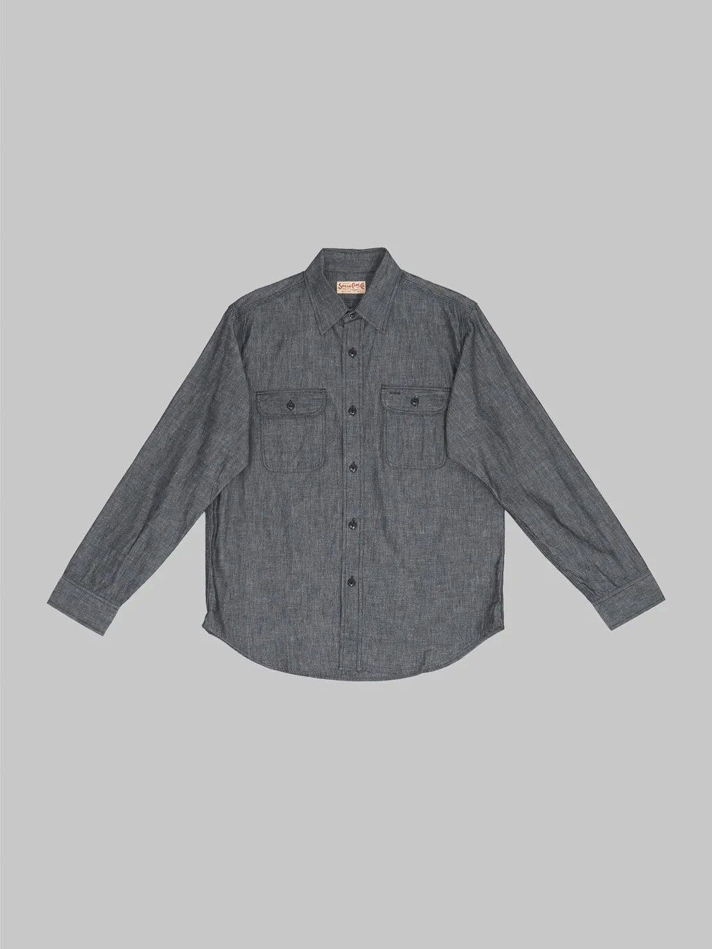 Sugar Cane Black Chambray Work Shirt