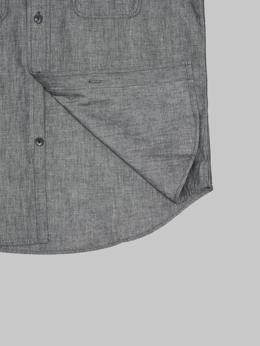 Sugar Cane Black Chambray Work Shirt