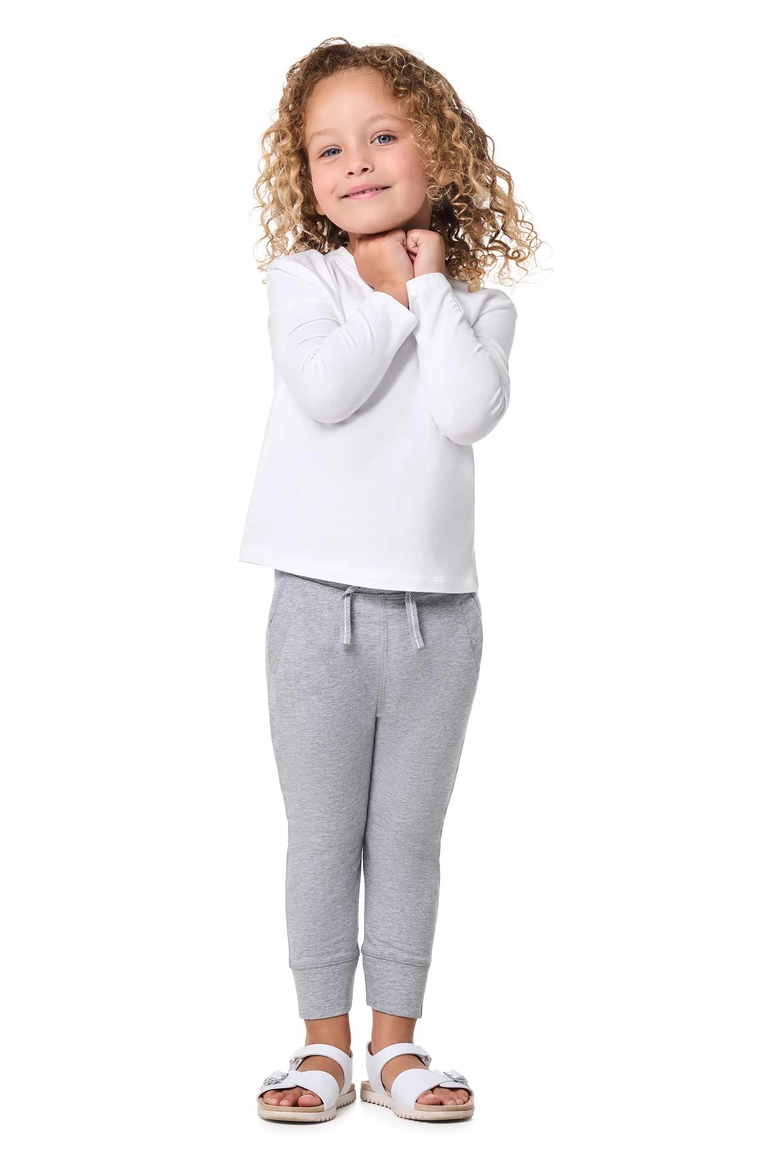Toddler Coco Plum Everyday Long Sleeve T-Shirt | White