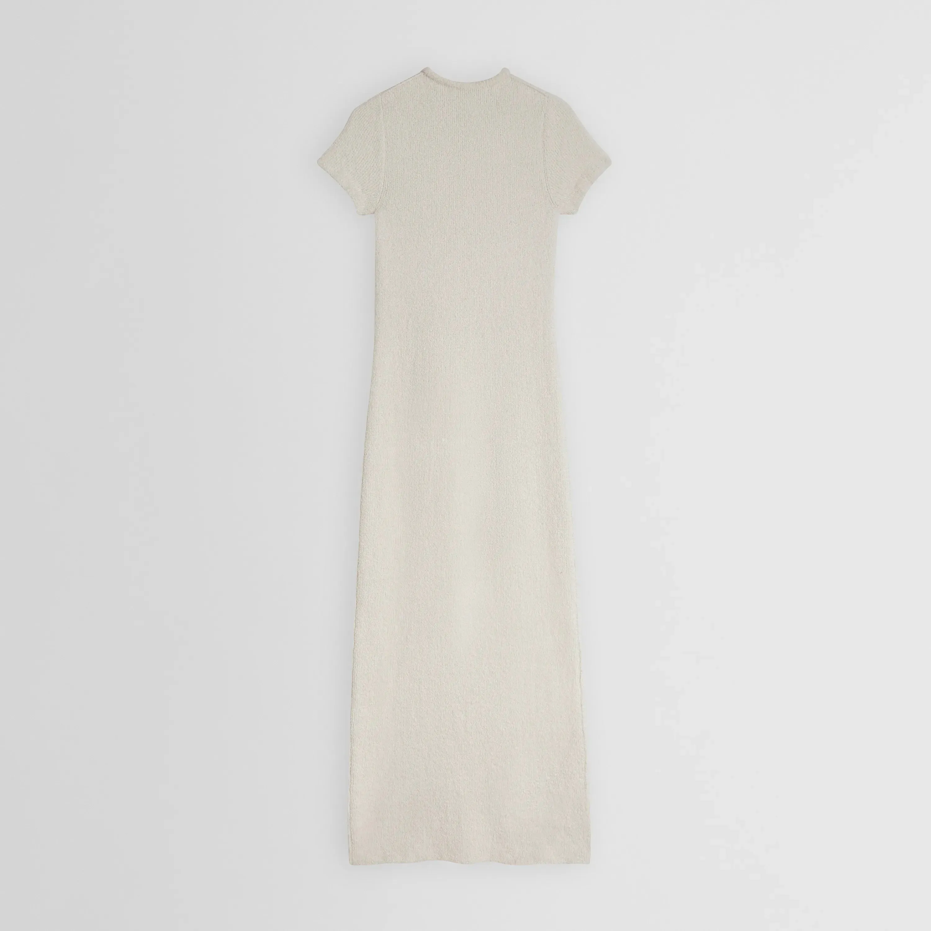 TOWELLING T-SHIRT DRESS | cream cotton sponge