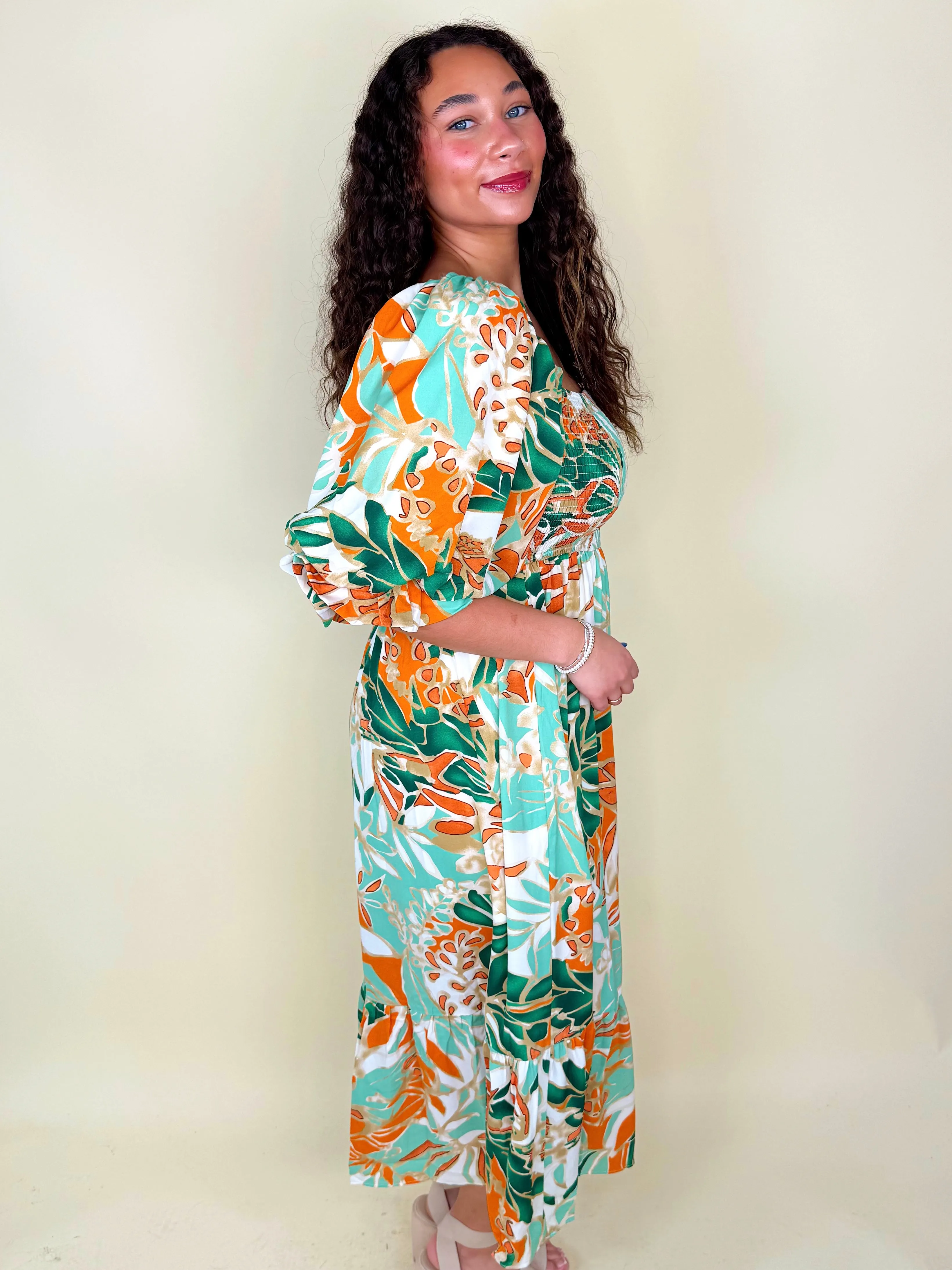 Tropical Tango Midi Dress