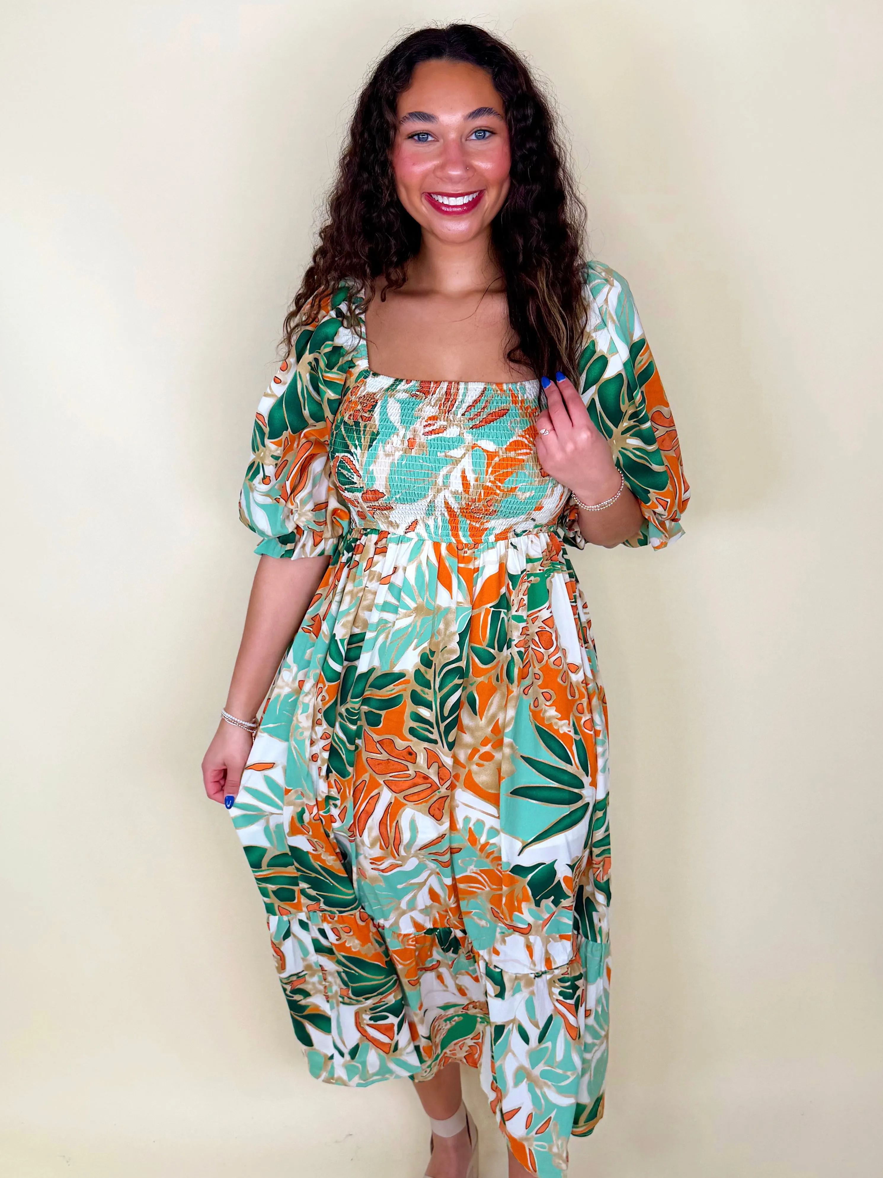 Tropical Tango Midi Dress