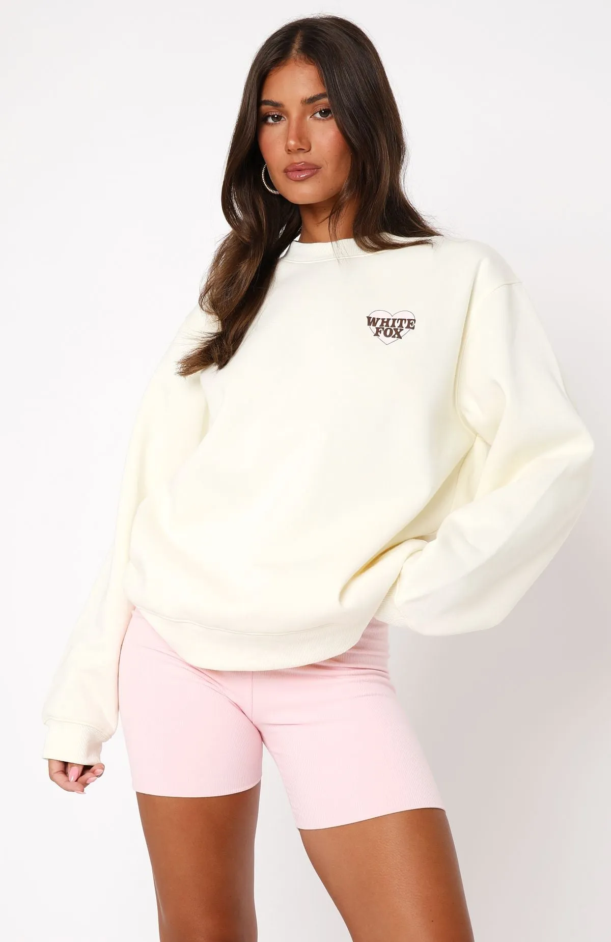 Want You For Life Oversized Sweater Cream