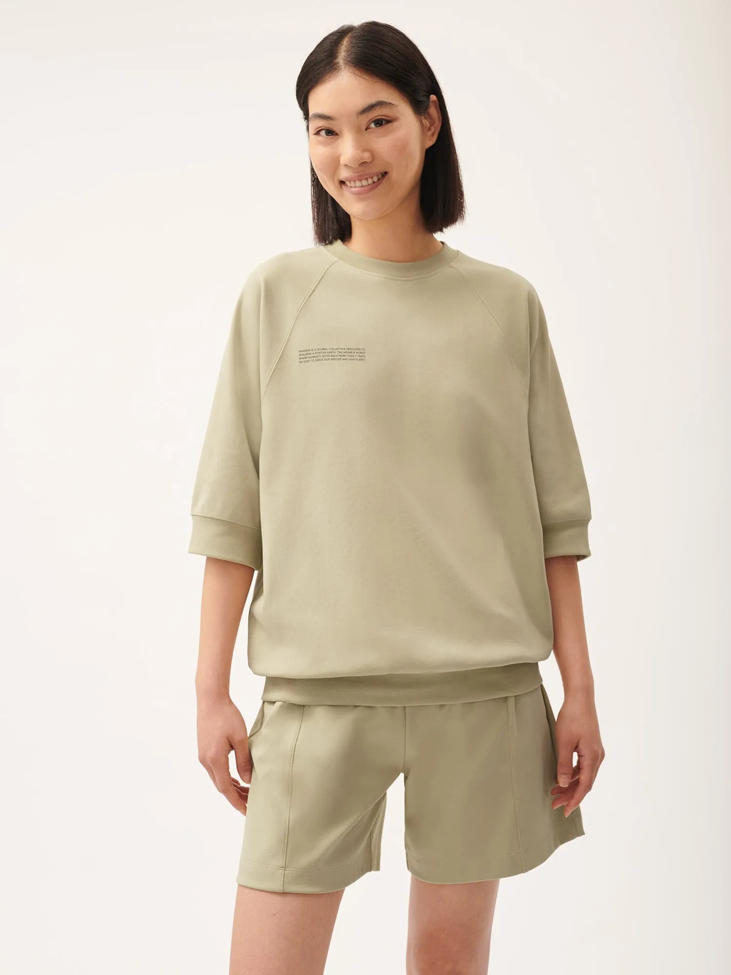 Womens DNA Double Jersey Short Sleeve Top—maitake beige