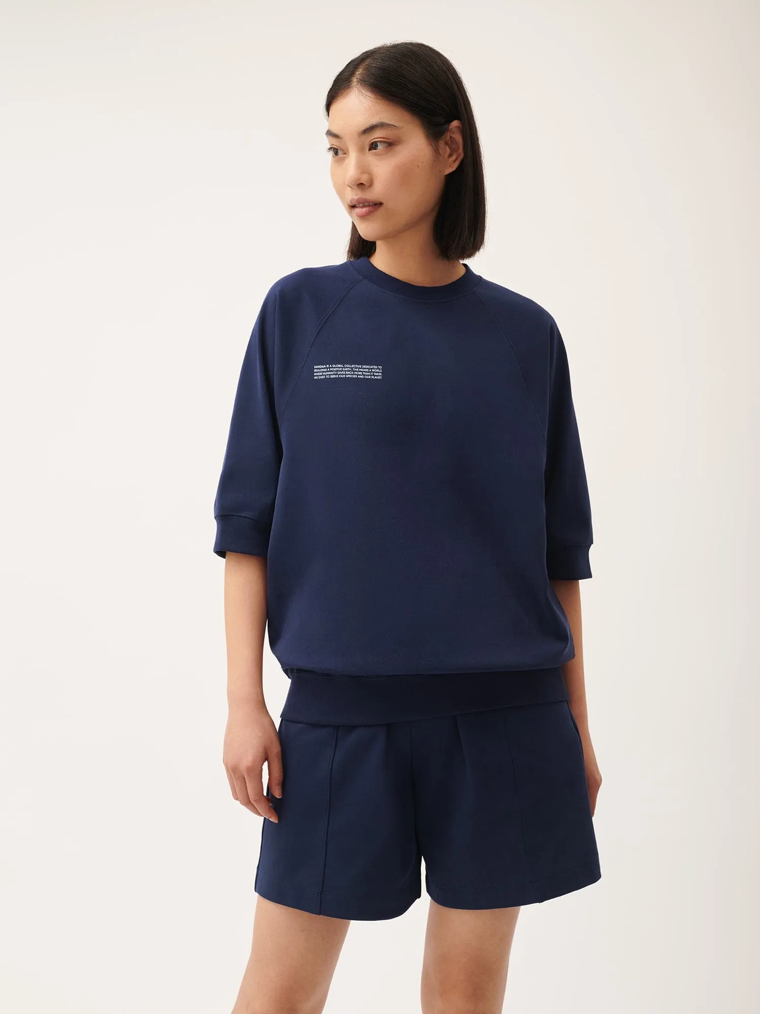 Womens DNA Double Jersey Short Sleeve Top—navy