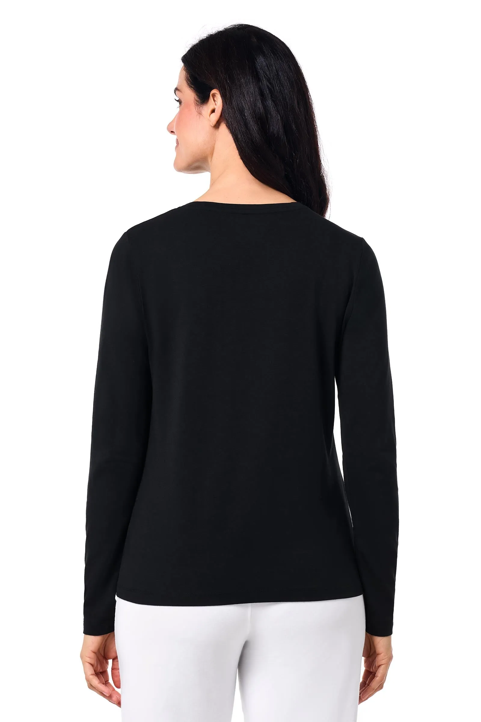 Women's Morada Everyday Long Sleeve T-Shirt | Black
