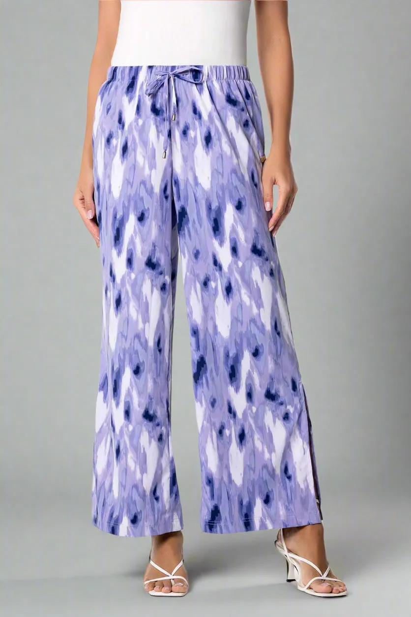 Women's Petra Wide Leg Pant | Future Dusk Icat Watercolor