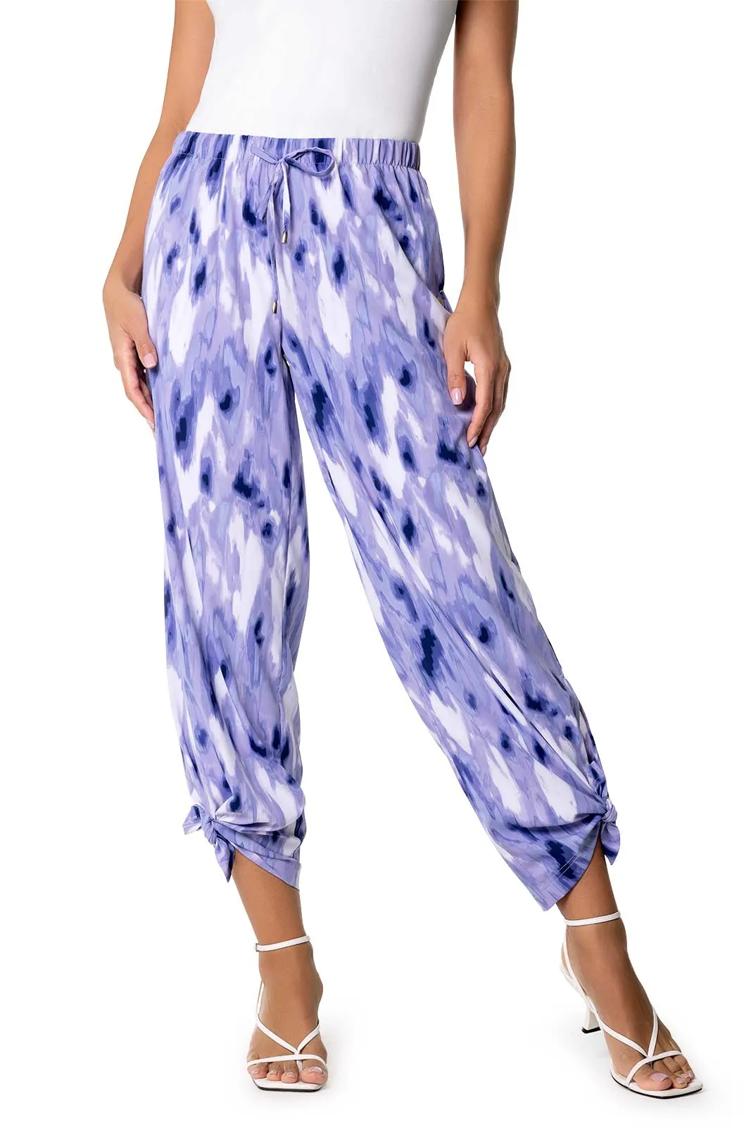 Women's Petra Wide Leg Pant | Future Dusk Icat Watercolor