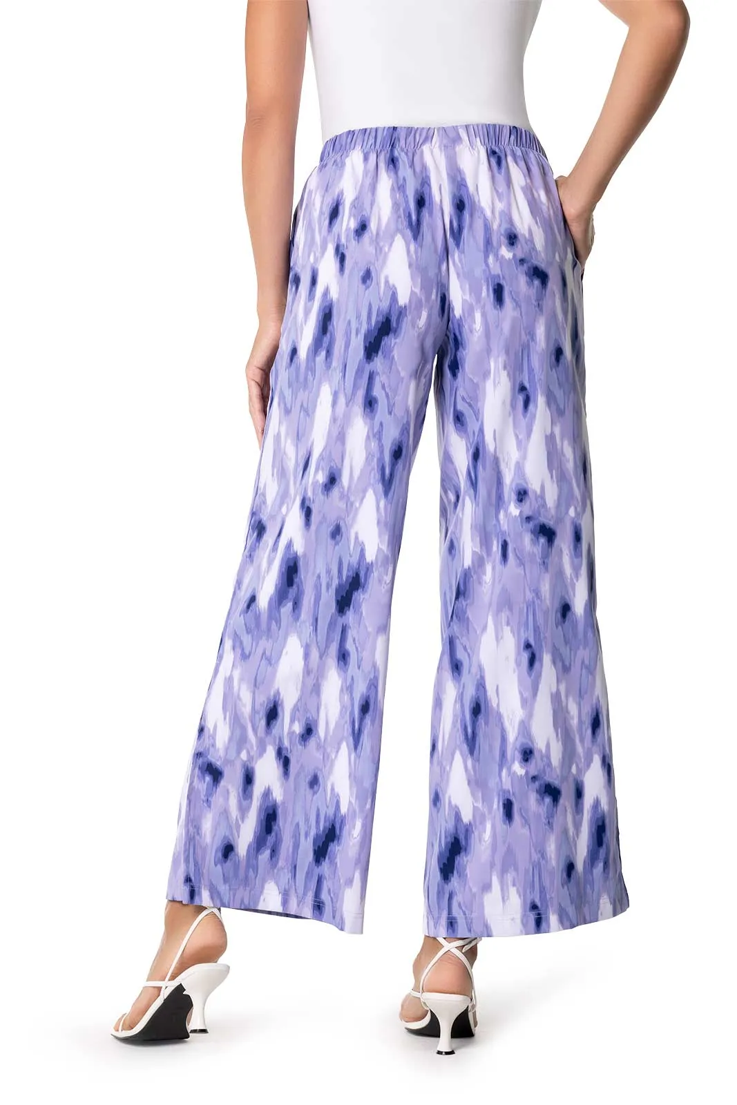 Women's Petra Wide Leg Pant | Future Dusk Icat Watercolor