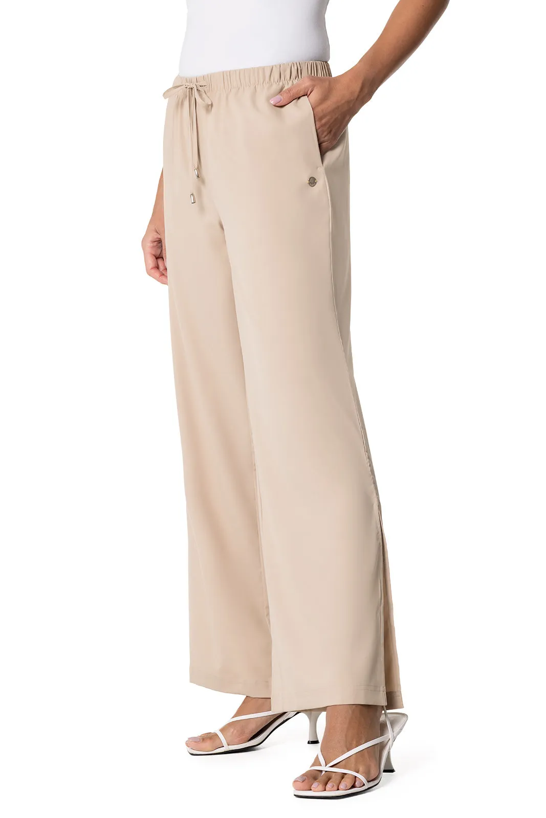Women's Petra Wide Leg Pants | Pale Khaki