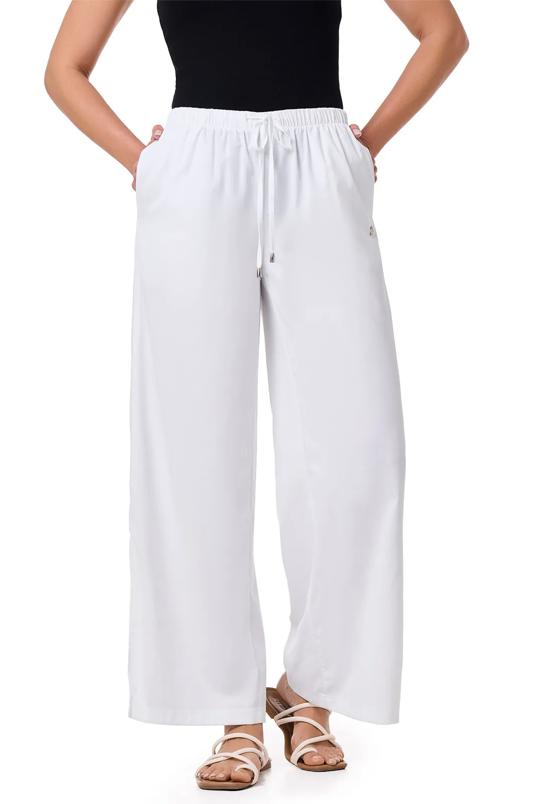 Women's Petra Wide Leg Pants | White