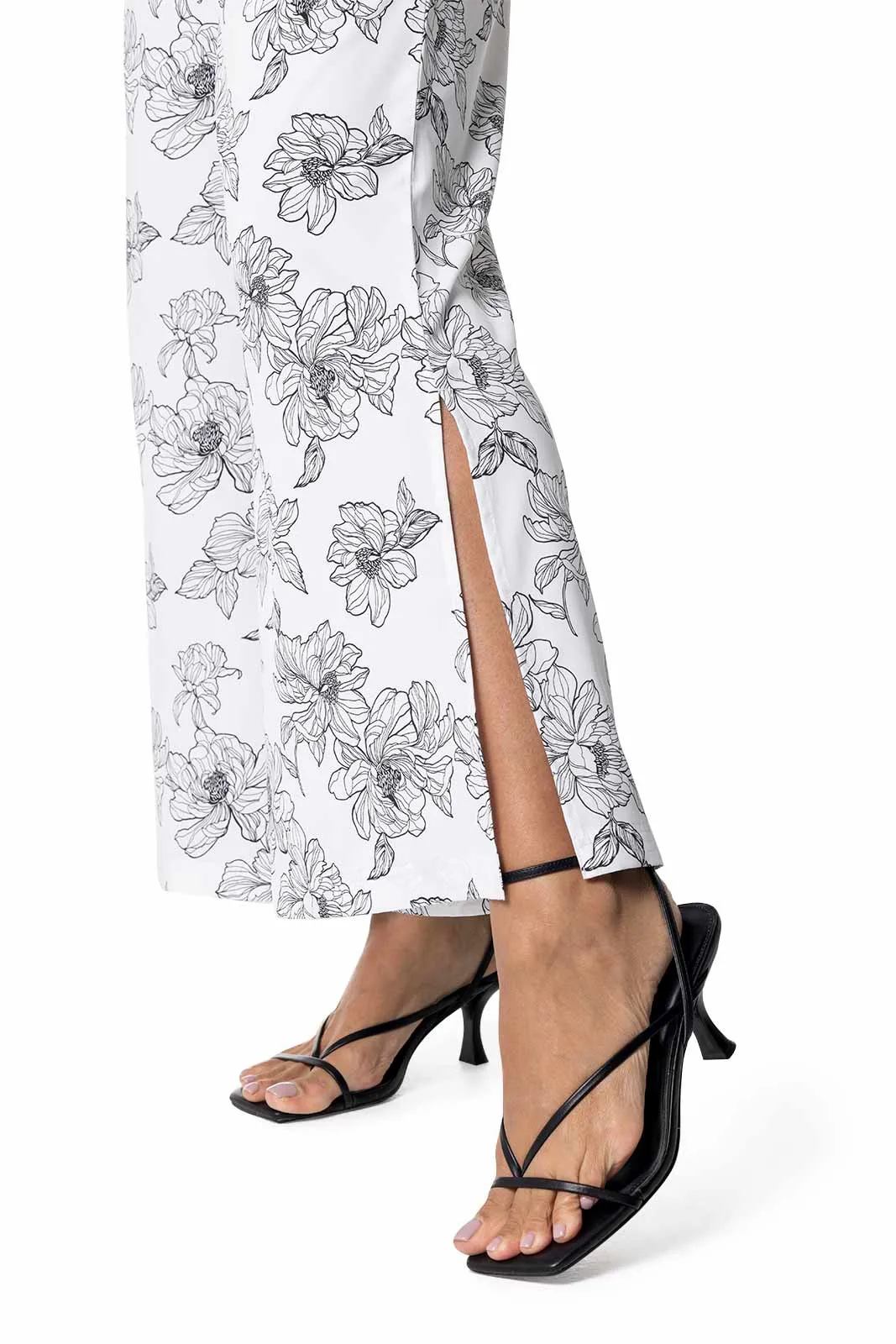 Women's Petra Wide Leg Pants | White/Black Perfect Peony