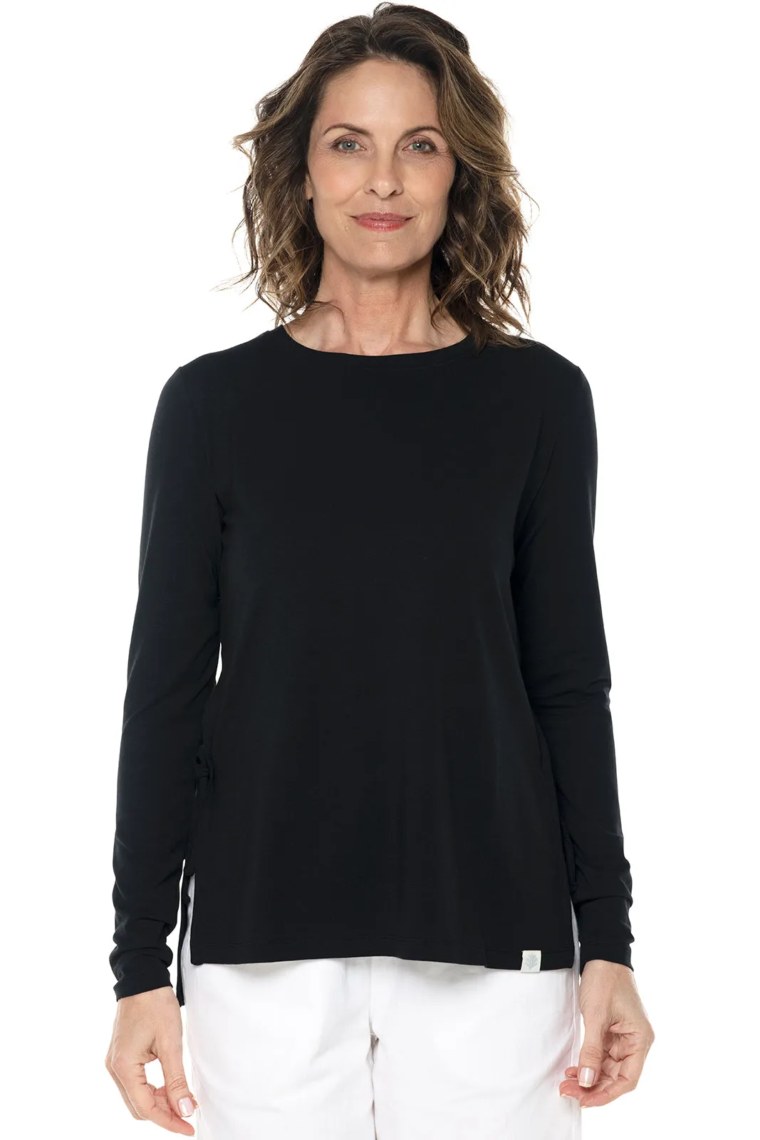 Women's Surf Side Slit Shirt | Black